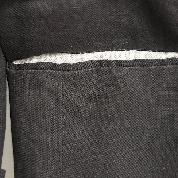 ZARA Linen Blazer with Printed Sleeves XS - Picture 5 of 15